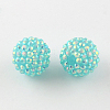 AB-Color Resin Rhinestone Beads RESI-S315-12x14-14-1
