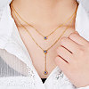 SHEGRACE 925 Sterling Silver Two-Tiered Necklaces JN700C-3