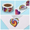 Heart Shaped Stickers Roll DIY-K027-A13-4