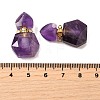 Natural Amethyst Perfume Bottle Pendants G-L623-12G-03-3