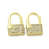 Brass Micro Pave Cubic Zirconia Hoop Earring EJEW-C088-20G-01-1