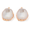 Druzy Resin Pendants RESI-R428-008-2