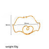 304 Stainless Steel Spiral Geometric Upper Arm Cuff Bangles for Women WGCF51B-04-1