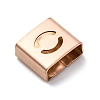 Ion Plating(IP) 304 Stainless Steel Square Slide Charms STAS-L132-26O-RG-2