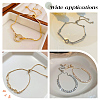 12Pcs Rack Plating Brass Chain Bracelet Making MAK-ME0001-07G-5