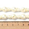 Natural Shell Pearl 3-Hole Guru Bead Strands G-K149-53A-4