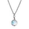 Ocean Theme 304 Stainless Steel Clear AB Glass Pendant Cable Chain Necklaces NJEW-JN05172-01-2