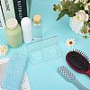 2-Slot Rectangle Acrylic Wall Mounted Comb Organizer Holder for Bathroom ODIS-WH0043-218A-4