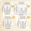 4Pcs 4 Styles Alloy Rhinestones Crown Cake Decoration DIY-SP0003-26S-2