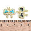 Brass Micro Pave Clear Cubic Zirconia Pendants KK-L213-009G-3