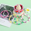 10Pcs Polymer Clay Bracelets BJEW-SW001601-5