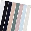 Fingerinspire 8Yards 8 Colors Flat Polyester Elastic Rubber Cord/Band OCOR-FG0001-16-1