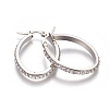 201 Stainless Steel Hoop Earrings LS-EJEW-A055-08P-2