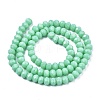 Opaque Solid Color Glass Beads Strands EGLA-A034-P4mm-D14-2