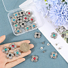 CRASPIRE 20 Sets 4 Colors Zinc Alloy & Resin Imitation Turquoise Coin Screw Rivets FIND-CP0001-82-3