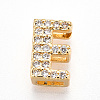 Brass Micro Pave Cubic Zirconia Charms KK-N254-217G-E-1