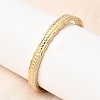 304 Stainless Steel Rhinestone Hinged Bangles for Women BJEW-B168-10G-1