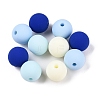 Rubberized Style Imitated Silicone Acrylic Beads MACR-T048-01C-08-1