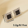 304 Stainless Steel Square Stud Earrings YJ7364-1-2