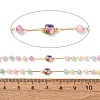 Brass & Glass Beaded Chain KK-CBA3B44-09G-2