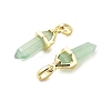 Natural Green Aventurine Double Terminal Pointed Pendant G-H097-01G-04-2