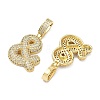 Brass Micro Pave Cubic Zirconia Pendants KK-P345-17G-04-2