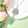 Synthetic Turquoise Pendant Necklaces NJEW-JN04694-01-3