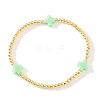 Brass Round Beaded Stretch Bracelets ZM9543-7-1