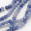 Dyed & Heated Natural Blue Aventurine Beads Strands G-D809-09-6mm-1