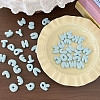 Opaque Acrylic European Beads OACR-Q206-01B-1