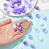 120Pcs 4 Styles ABS Plastic Imitation Pearl European Beads FIND-SC0019-27A-4