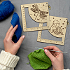 Wooden Square Frame Crochet Ruler DIY-WH0537-009-5
