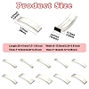 10 Pcs 10 Styles 202 Stainless Steel Slide Charms STAS-CJ0003-31-2