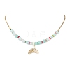 Natural Mixed Stone & Quartz Crystal Round Beaded Necklaces NJEW-JN05302-02-2