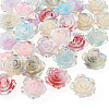 30Pcs 6 Colors Luminous Resin Cabochons CRES-TA0001-79-3