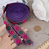 7M Flat Ethnic Style Polyester Ribbon OCOR-WH0046-74C-3