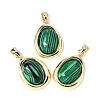 Synthetic Malachite Pendants KK-L267-01G-02-1