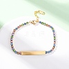 304 Stainless Steel Rhinestone Cup Chain Bracelets BJEW-G753-02G-01-2