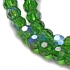 Electroplate Transparent Glass Beads Strands EGLA-A035-T3mm-L11-3