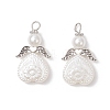 10Pcs ABS Plastic Imitation Pearl Pendants PALLOY-JF04134-S-1