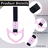 2Pcs ABS Plastic Devil Heart Rear Bumper Warning Handle Ring HJEW-SP0001-51A-6