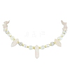 Natural Mixed Gemstone Bullet & Synthetic Moonstone Beaded Necklaces NJEW-JN04406-3