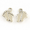 Tibetan Style Feet Alloy Charms TIBEP-A209-AS-RS-1