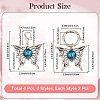 4Pcs 2 Styles Butterfly Alloy Shoe Charms AJEW-CP0006-45-2