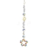 Glass Beads Wrapped Star Hanging Ornaments HJEW-JM01652-1