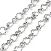 304 Stainless Steel Textured Twist Oval Link Chains CHS-G027-05P-1
