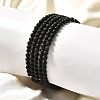 Natural Lava Rock Round Beads Stretch Bracelets BJEW-G550-07-4mm-6