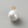 Natural Baroque Keshi Pearl Charms KK-CJC0025-001G-01-1