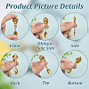6Pcs 3 Colors Alloy & Natural Gemstone Pendants PALLOY-HY00092-3