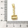 Rack Plating Brass Micro Pave Cubic Zirconia Pendants KK-Z086-66G-04-3